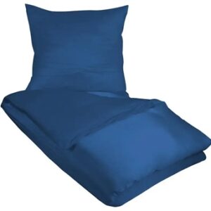 Silke sengetøj - 140x200 cm - Ensfarvet blåt sengetøj - Sengesæt i 100% Silke - Butterfly Silk