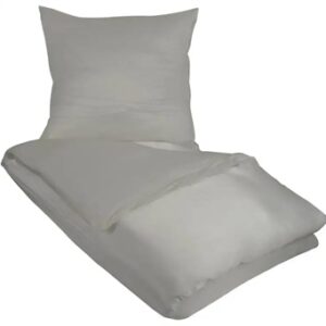 Silke sengetøj - 140x200 cm - Ensfarvet gråt sengetøj - Sengesæt i 100% Silke - Butterfly Silk