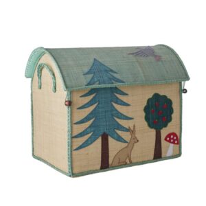 RICE Raffia Opbevaringshus - Happy Forest - Mellem