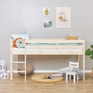 Hoppekids ECO Comfort - Halvhøj Seng - Flere Størrelser - Natur