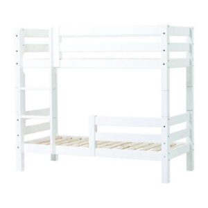 Hoppekids ECO Luxury - Køjeseng m. 1/2 Sengehest - 150 cm. - Flere Størrelser - Hvid