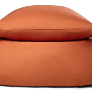 Bambus sengetøj - 100% Naturligt bambus - 140x200 cm - Orange, satinvævet sengesæt