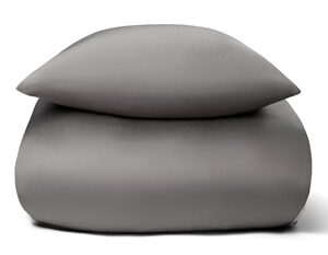 Bambus sengetøj - 140x200 cm - 100% Naturligt bambus - Nature By Borg - Gråt satinvævet dynebetræk