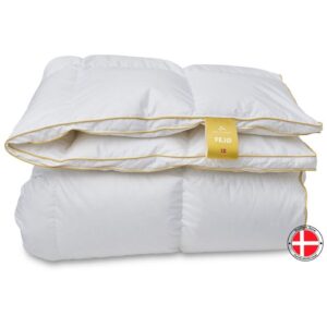 Dobbeltdyne 200x220 cm - Moskusdun helårs varm - Fejø dobbelt dyne - Quilts Of Denmark