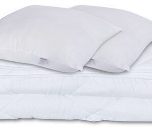 Dyne og pudesæt - Helårsdyne 200x220 cm + 2 puder 60x63 cm - Fiberdyne - Zen Sleep allergivenlig dyne og pude