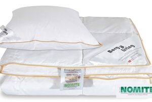 Dyne pude sæt - 150x210 cm sommerdyne + pude 60x63 cm - Sommerdyne med gåsedun - Borg Living