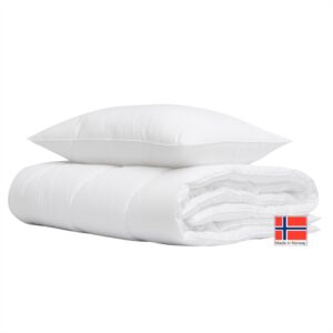 Dyne-pude sæt - Allergivenlig og praktisk helårs fiberdyne og pude - 140x200 cm- Komplett fra Høie Of Scandinavia