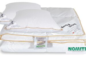 Dyne pude sæt - Dobbelt sommerdyne 200x200 cm + 2x60x63 puder med gåsedun - Borg Living