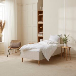 Krone - Trykaflastende | Boxmadras (Sand) 90x210 cm.
