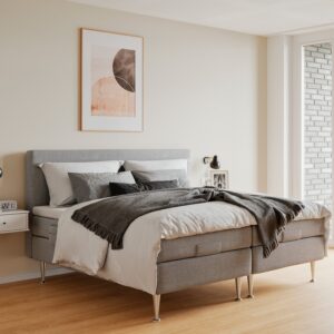Monark - Platin | Elevation (Lysegrå) 160x200 cm.