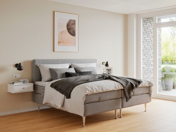 Monark - Platin | Elevation (Lysegrå) 180x210 cm.