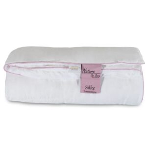 Silkedyne med 100% Mulberry silkefyld - 140x220 cm - Sommerdyne med blødt bambusbolster - Nature By Borg dyne