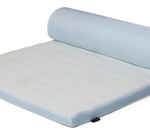Topmadras 7 zoner - 180x200 cm - Højde på 7 cm - Antibakterielt betræk med aloe vera - Memoryskum top madras til dobbelt seng - By Borg