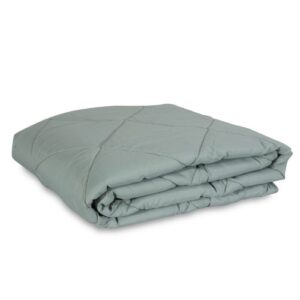 Vattæppe - Støvet grøn fiberdyne af fibervat - Quiltet tæppe - Zen Sleep sommerdyne