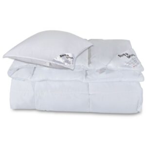 Dyne pude sæt - Fiberdyne 140x220 cm + pude 60x63 cm - Helårsdyne fiber dyne - Microfiber dyne - Borg Living