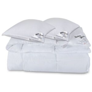 Dyne pude sæt - Helårs dobbelt fiberdyne 200x200 cm + 2xpude 60x63 cm - Microfiber dyne - Borg Living